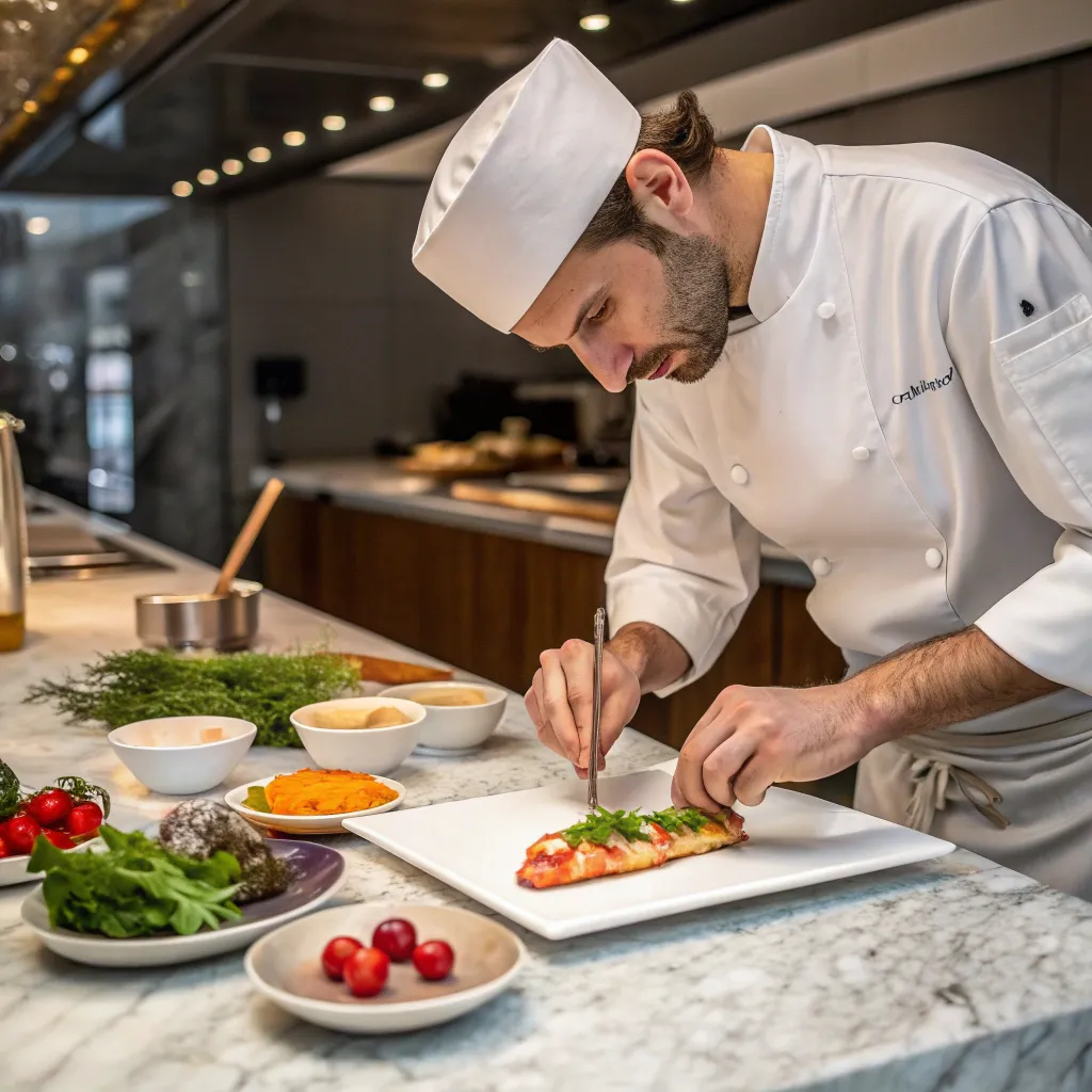 Chef preparing a French dish