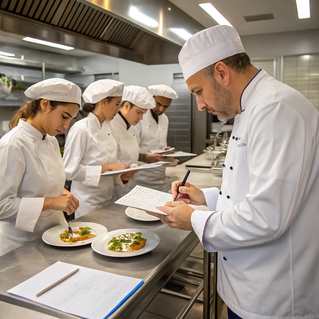 Chef instructing students at LYRANTHOS
